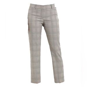 Talbots Glen Plaid Hampshire Trousers Gray/Black/White w/Lavender stripe Size 14